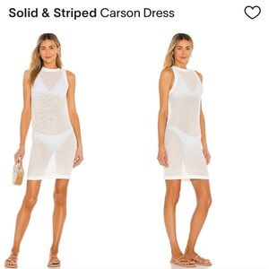 NWT Solid and Striped Mesh Carson Dress Size M